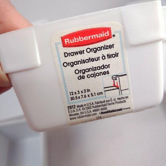 Rubbermaid Drawer Organizer set 5 white 2912 2915 2916 plastic bins containers - Picture 3 of 11